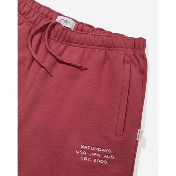 NWT SATURDAYS NEW YORK CITY‎ Austin International Sweat Short Mens Size XL Color - Picture 3 of 8
